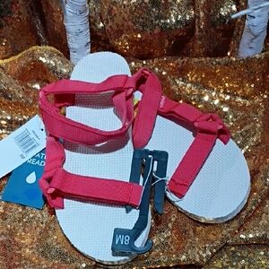 JBU Pink and White Sandals